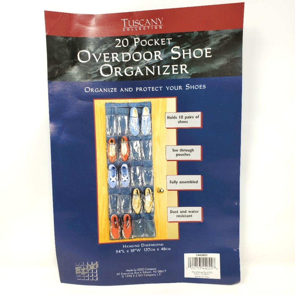 Shoe Organizer Over Door 20 Pocket NEW